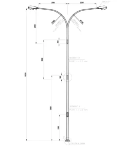 Harga Tiang Lampu Jalan Galvanis 10 Meter